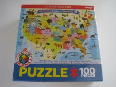 Puzzle United States Map Eurographics Kids Age 5+ - Image 1 of 2