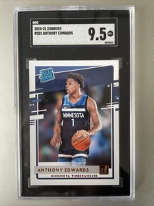 2020-21 Panini Donruss ANTHONY EDWARDS Rated Rookie RC #201 Mint Plus SGC 9.5 - Bild 1 von 2
