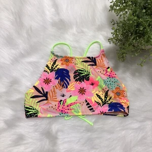Cat & Jack Swimwear Girls Bikini Top UPF 50+ Tropical Size XL 14/16 - Picture 1 of 5