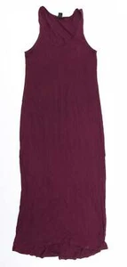 H&M Womens Purple Viscose Blend Fit & Flare Size 6 Crew Neck - Picture 1 of 12