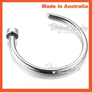 Titanium Surgical Steel Silver Rose Gold Black Nose Stud Ring Hoop Body Piercing - Picture 1 of 15