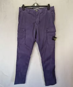 Stone Island Cargohose Herren 34x32 marineblau Cargo Typ SL Kompass Aufnäher - Bild 1 von 15