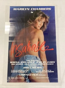 1980 INSATIABLE - UNUSED ORIGINAL MOVIE POSTER XXX MARILYN CHAMBERS JOHN HOLMES - Picture 1 of 3
