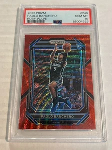 2022-23 PANINI PRIZM PAOLO BANCHERO #249 RED RUBY WAVE ROOKIE PSA 10 MAGIC SP - Imagen 1 de 2