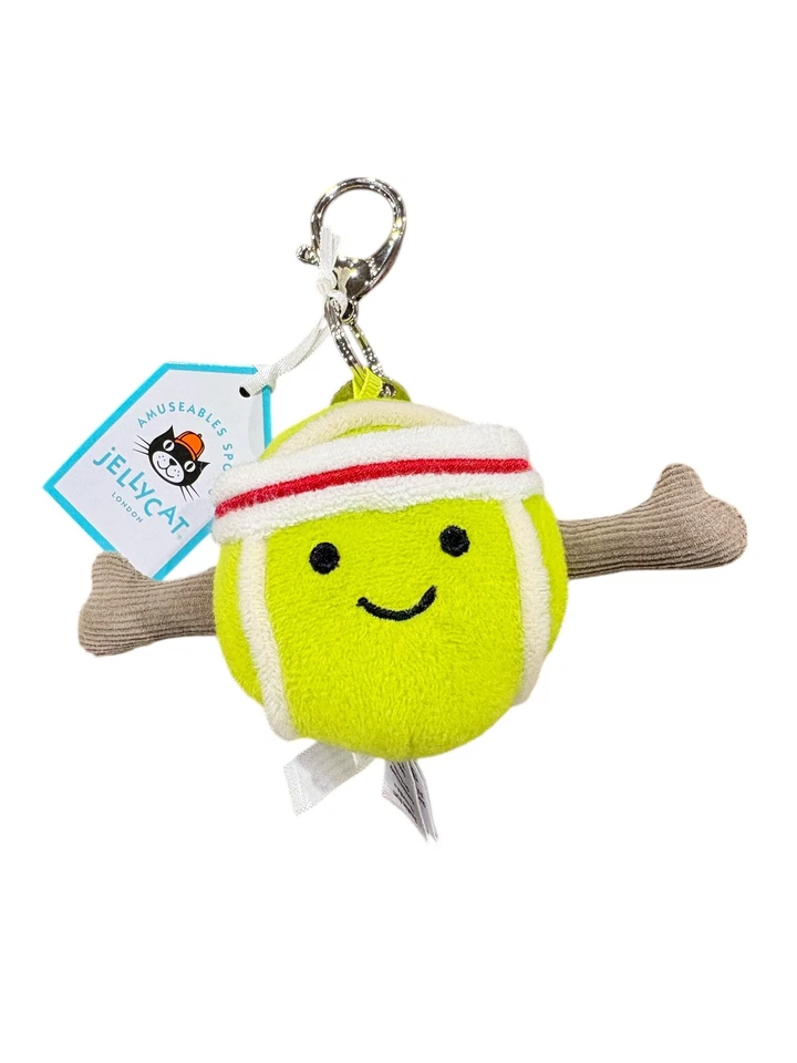 Jellycat, Amuseables, Tennis Ball, Bag Charm, 4.3 inches, Sports Plush, Keychain - Image 1 of 1