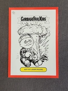 Topps Garbage Pail Kids Red Border Art By John Pound 097/300 - Bild 1 von 3