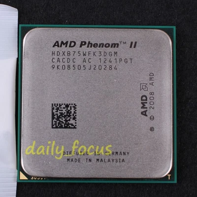 AMD Phenom II X3 B75 3 GHz CPU Processor HDXB75WFK3DGM 667 MHz Socket AM3 6 MB - Image 1 of 2