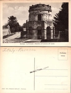 Old Postcard of Ravenna Italy La Rotonda or Mausoleum of Theodoric 4th Century - Picture 1 of 1