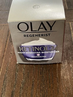 Olay Regenerist Retinol 24 Night Moisturizer Fragrance Free 1.7oz / 48g New - Image 1 of 4