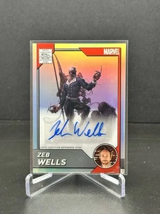 2025 Topps Chrome Marvel ZEB WELLS CARNAGE Rifrattore Auto #AA-ZW - Foto 1 di 2