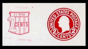 SCOTT #U537b VERY FINE MINT CUT SQUARE - Picture 1 of 2