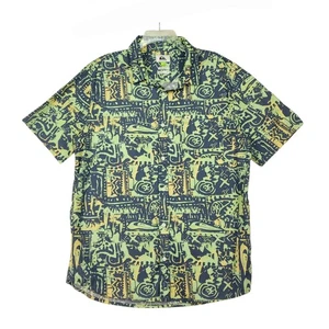Quicksilver Hemd Herren L Hawaii Regular Fit Kurzarm Knopfleiste Freizeit  - Bild 1 von 13