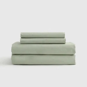 Brandneu mit Etikett Quitte Classic Bio Perkal Blatt Set 4 Stück Salbei VOLLSTÄNDIG BRANDNEU - Bild 1 von 6