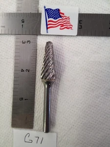 1 NEW FALCON / SGS 1/4" SHANK CARBIDE BURR SL-4 STEEL CUT. CONE SHAPE (G71) - Picture 1 of 4