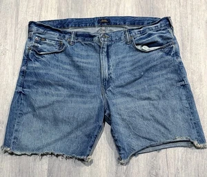 VTG Polo Ralph Lauren Men's 40 x 8 Denim Jean Shorts Cutoff Cotton Solid Blue - Picture 1 of 6