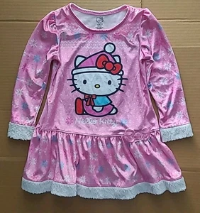 Hello Kitty Pink Velvet Long Sleeve Nightgown Size XS 4/5 - Picture 1 of 7