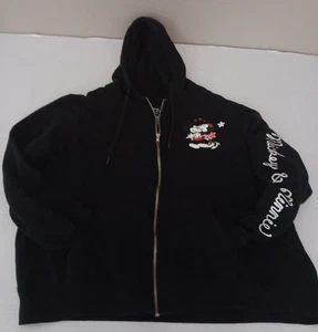 Disney Mickey Mouse Full Zip Hoodie Graphic Print Sweatshirt Medium woman/teen - Picture 1 of 5