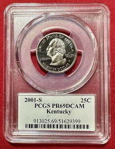 2001-S Kentucky State 25 Cent Quarter PR69DCAM PCGS Certified ￼ - Picture 1 of 2