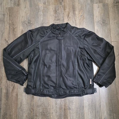 FS Fieldsheer Motorcycle Jacket 2XL Black Touring Heavily Padded Coat Reflective - Image 1 of 4