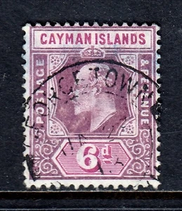 CAYMAN IS. — SCOTT 26 — 1908 EDICIÓN 6d KEVII — USADO — SCV $52 - Imagen 1 de 2