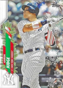 2020 Topps Holiday Aaron Judge #HW38 Variation (SP) Candy Cane Sleev - Picture 1 of 3