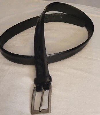 Cinturón de vestir Joseph Abboud negro para hombre talla 40 cuero genuino liso Brsss Italia  Foto 1 de 4