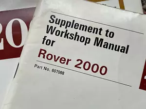 Rover 2000 P6 manual de taller 605028 (con funda) y suplementos 605564, 607088 - Imagen 1 de 8