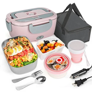 50oz Lunch Box Elettrico 80W Fast-Heat Elettrico Riscaldato Lunch Box per Adulti, Verde - Foto 1 di 16