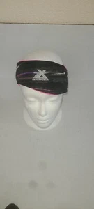 Zeroxposure Headband Adjustable Hook And Loop Size 5/6 Black Wave w Pink Inside - Picture 1 of 7