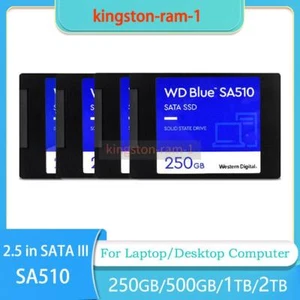WD Blue SSD 250GB 500GB 1 TB 2 TB 2,5 in SATA III Solid State Laufwerk für Laptop Lot - Bild 1 von 9