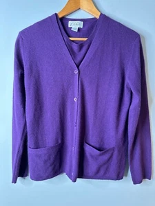SET MAGLIONE CARDIGAN DOPPIO SUTTON STUDIO 100% CASHMERE taglia M - Foto 1 di 12
