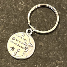 Keyring with inspirational quote: I Love You to the Moon & Back: inch gift bag
