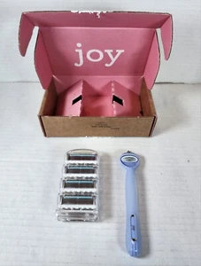 Joy Maquinillas de Afeitar para Mujer, 1 Mango, 4 Recambios de Hoja de Afeitar, Lavanda - Imagen 1 de 10