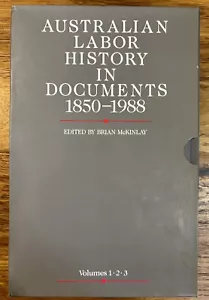 Historia laboral australiana en documentos 1850-1988 Brian McKinlay Ed HC estuche - Imagen 1 de 4