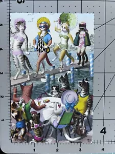 Postcard: Mainzer Cats - Bathing Beauty Pageant, cats wearing bathing suits - Picture 1 of 2
