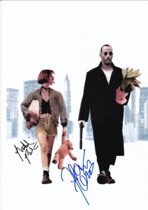 Foto autógrafa profesional de Natalie Portman Jean Reno Leon 8x12 certificado de autenticidad - Imagen 1 de 2