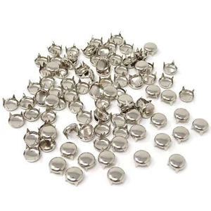 100PCS 9mm Nailheads DIY Round Punk Rivets Dome Metal Studs (Silver) - Picture 1 of 7