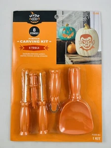 Hyde & Eek! Pumpkin Carving Kit, 8 Stencils, 5 Tools - Picture 1 of 4