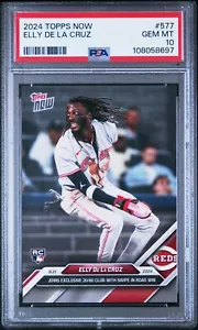 2024 Topps Now MLB 577 Elly De La Cruz RC 20/60 Club Cincinnati Reds PSA 10 - Bild 1 von 2