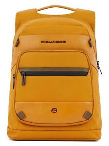 PIQUADRO Keith Computer And Tablet Backpack RFID Rucksack Giallo senfgelb