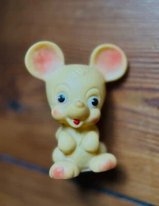 vintage Maus Gummitier Quietschfigur Quietschi Made in Italy - Bild 1 von 4
