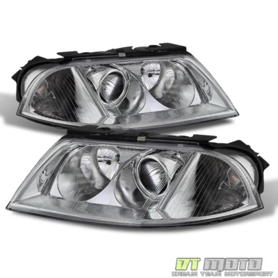 2001-2005 VW Passat Replacement Projector Headlights Headlamps Pair Left+Right - Image 1 of 4