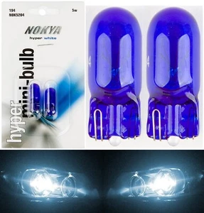 Nokya 194 168 2825 Nok5204 5W White Two Bulbs Front Side Marker Upgrade JDM - Picture 1 of 9