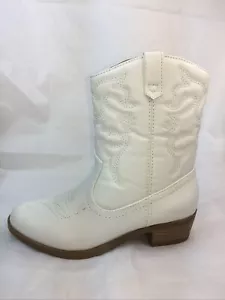 SODA RENO-W 2 KIDS-WESTERN GIRL COWBOY MID-SHAFT Boot STITCHED Pointe Toe ZIPPER - Picture 1 of 12
