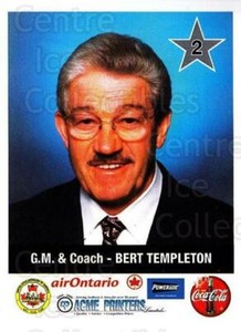 1999-00 Sudbury Wolves Police #2 Bert Templeton, Checklist