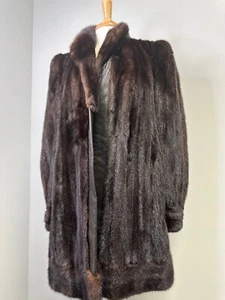 High Quality Real Natural Mink Fur Coat M - Picture 1 of 9