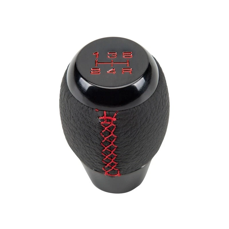 Botão de câmbio de transmissão manual de carro 5 velocidades liga de alumínio preto - Imagem 1 de 4