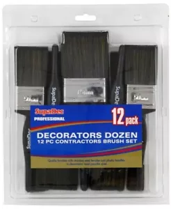 12x SupaDec DIY Dekorieren Professionelle Bauunternehmer Pinsel Pack Set - Bild 1 von 1