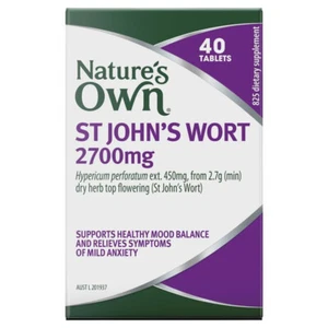 Nature's Own - ST JOHN'S WORT 2700mg - 40 TABLETS NEW Vitamin Supplement Anxiety - Picture 1 of 1