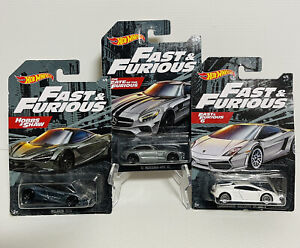 Hot Wheels Fast & Furious Bundle- Lamborghini Gallardo,Mercedes AMG, McLaren 720